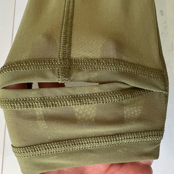 NWT Lululemon Nulu and Crisscross Mesh Stirrup Tight Leggings, Bronze Green - Picture 11 of 15